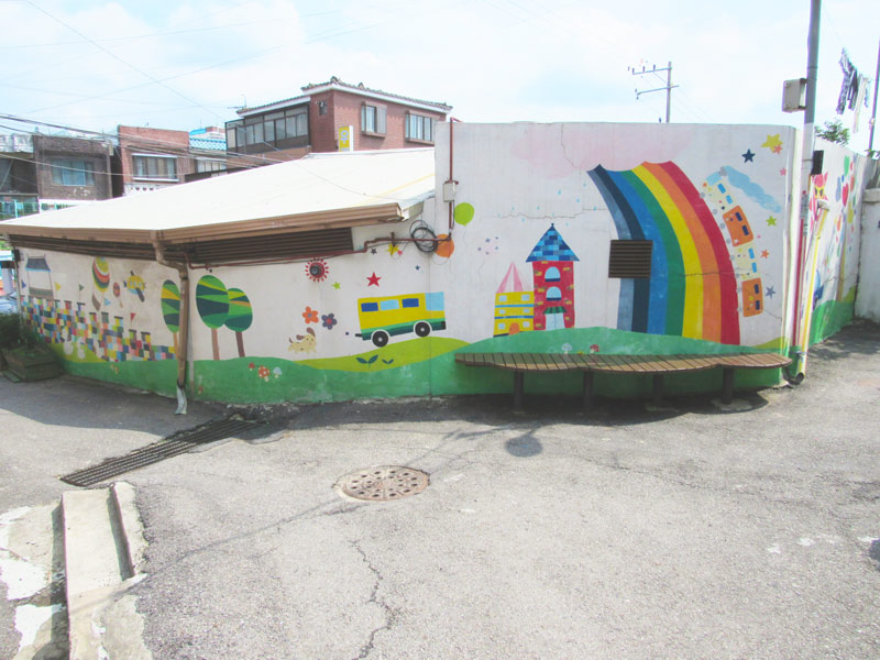 壁画村のウォールアート