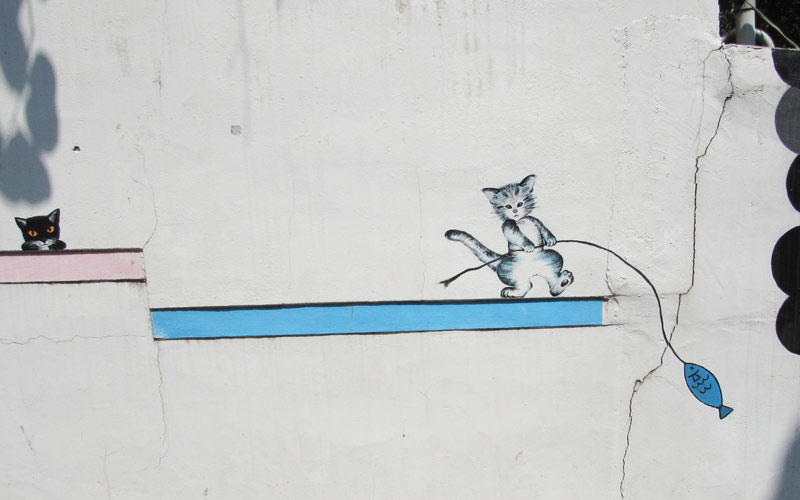 壁画村のウォールアート