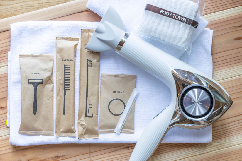 各アメニティのほかに、ドライヤーも用意されているのが嬉しいですね