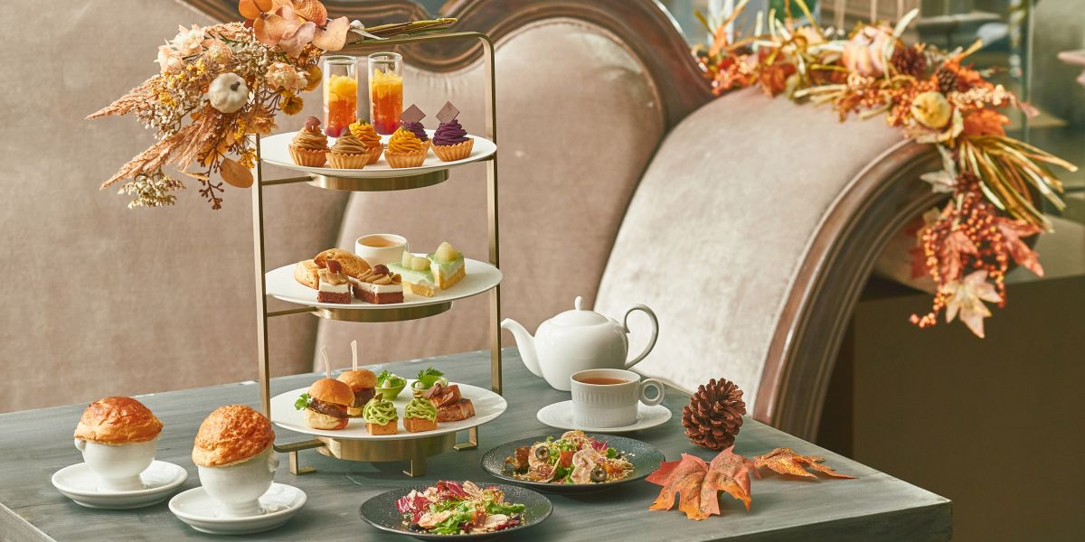 和栗、紫芋、カボチャのモンブランを食べ比べ！「モンブラン アフタヌーンティー」が新登場【ザ ストリングス 表参道】