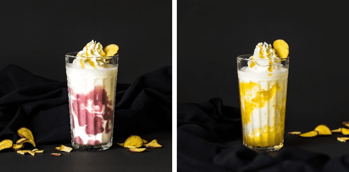 「パープルスイートポテトスムージー　ナイト　/イエロースイートポテトスムージー ムーン」 Sサイズ 590円