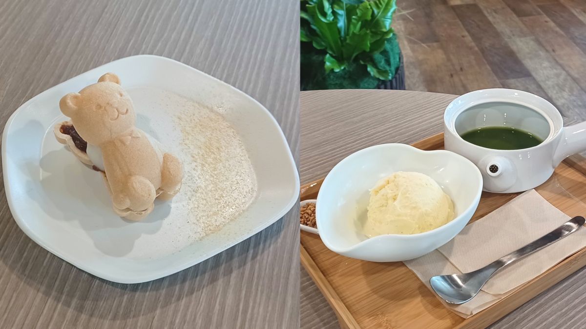 （左から）白玉あんこ最中 350円、アフォガード 抹茶 580円