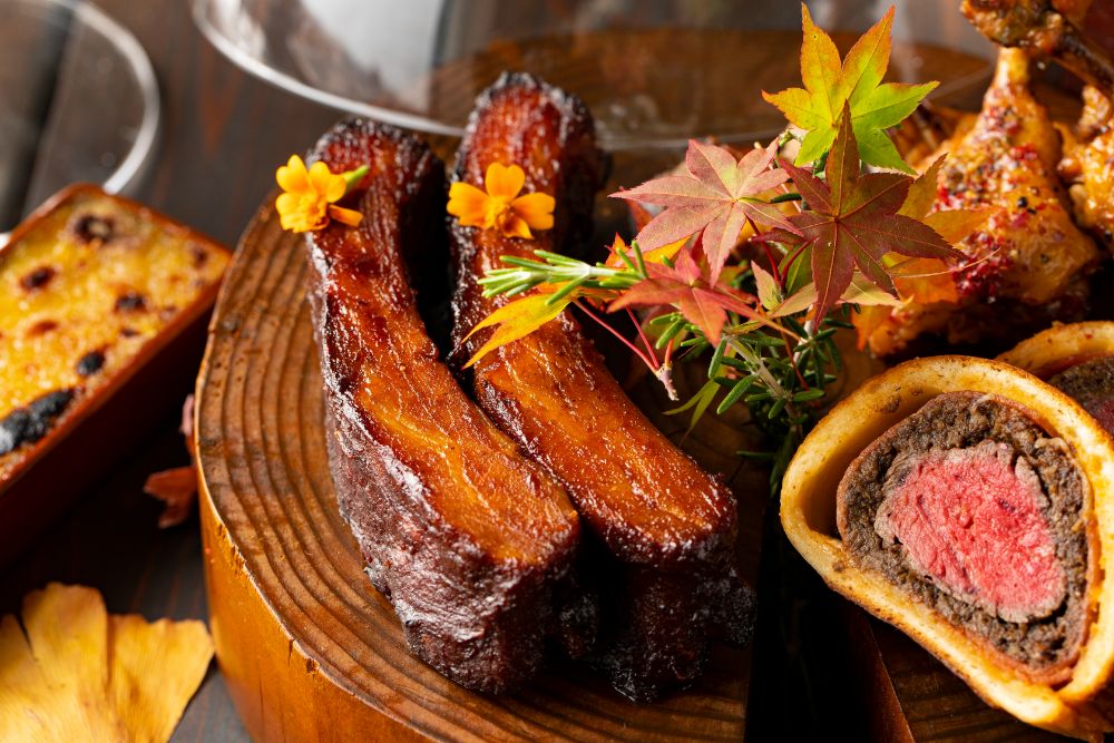 メープルバーベキューポークリブ