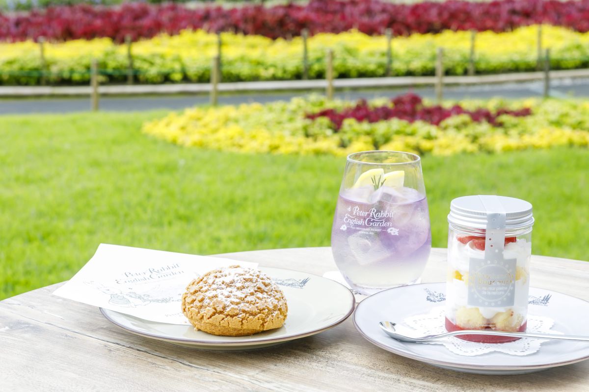 左からシュークリーム500円／本日のフルーツハーブティー800円／ジャースイーツ800円