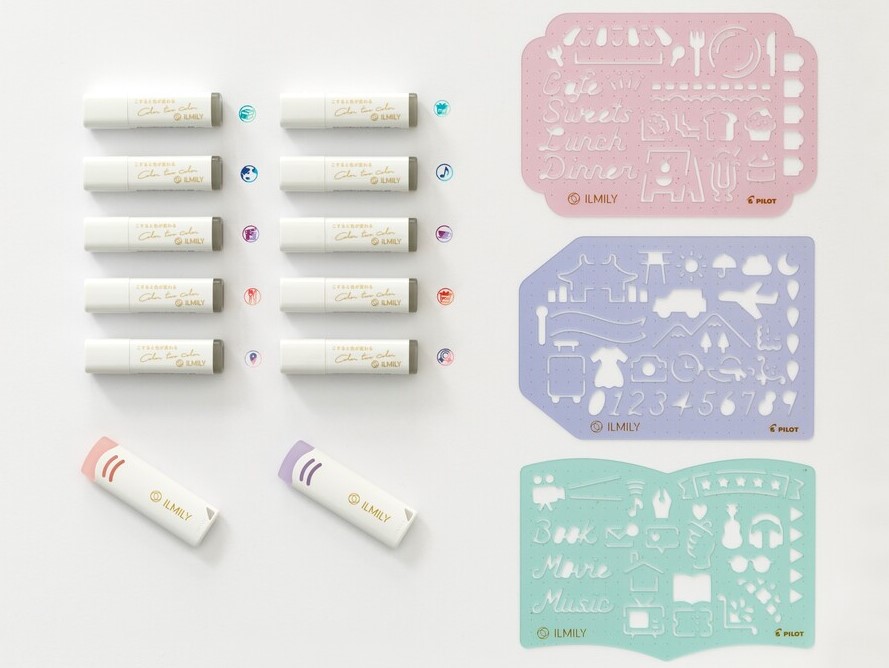 ラバー各132円、テンプレート各495円