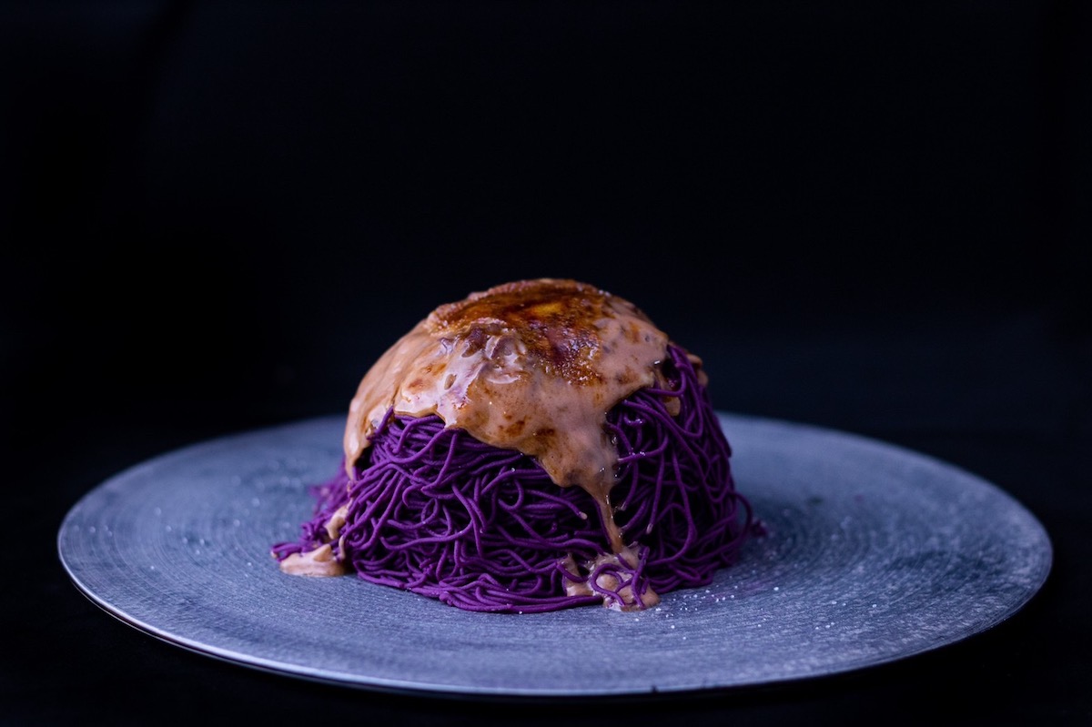 「お芋のモンブラン」（紅あずま・綾紫）各1680円