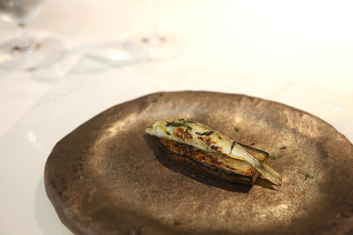 稚鮎と茄子のオーブン焼き