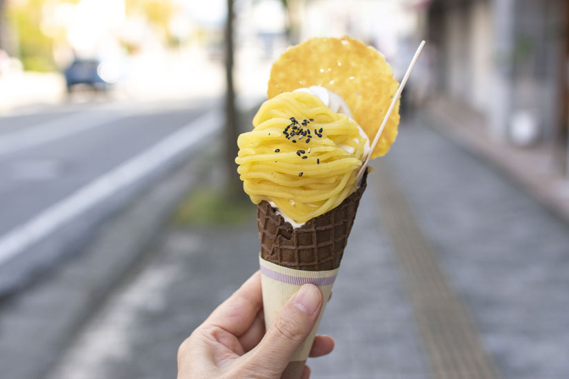 IMOプレミアムアイスクリームはゴマの風味もアクセント