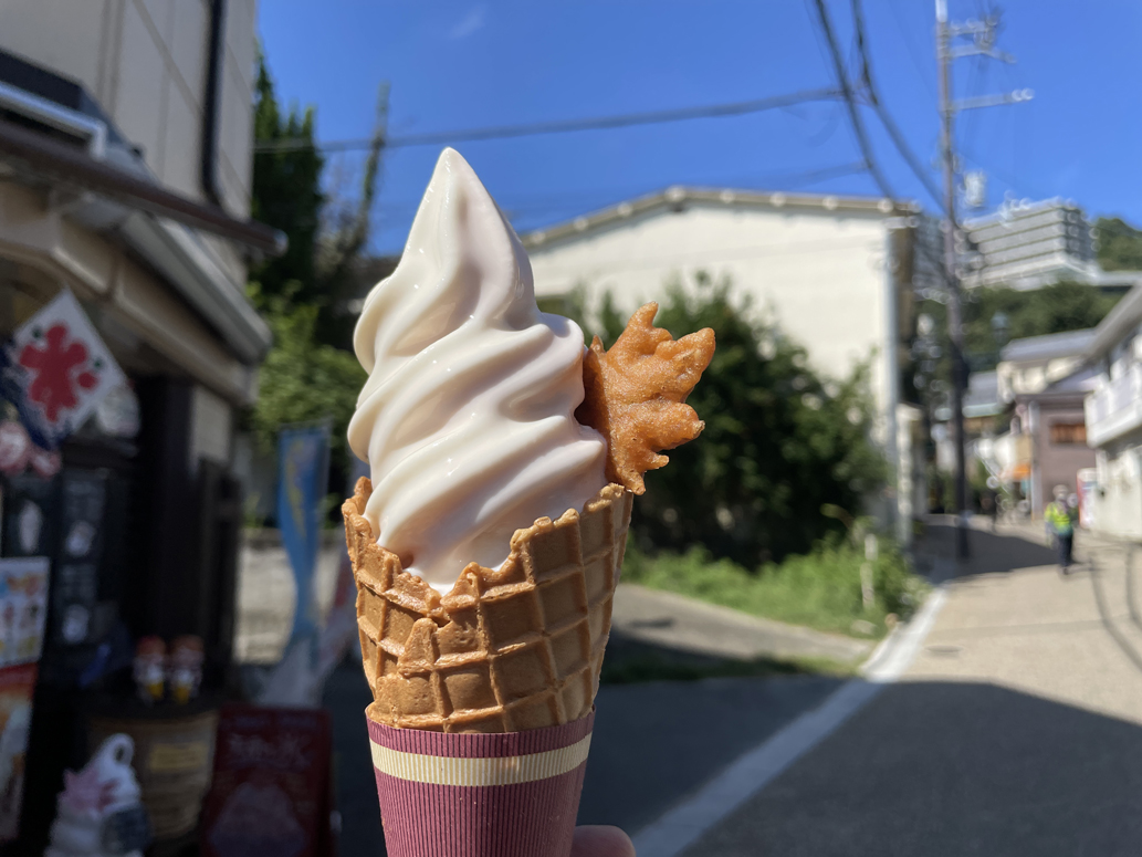 「もみじソフトクリーム」350円