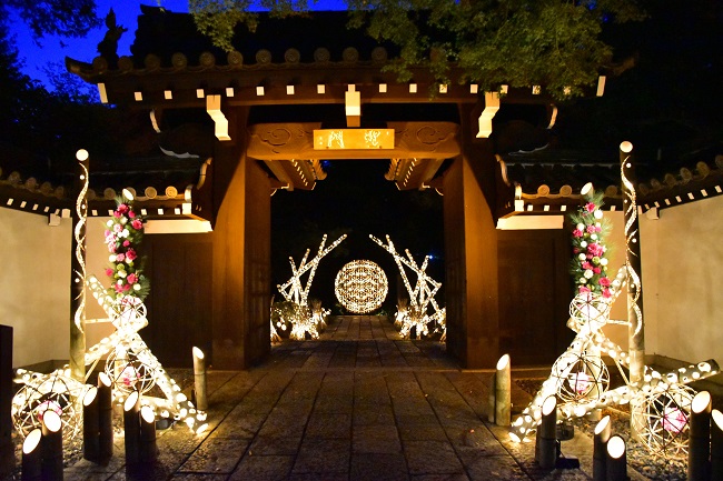 聖門×竹あかり(昨年の様子)