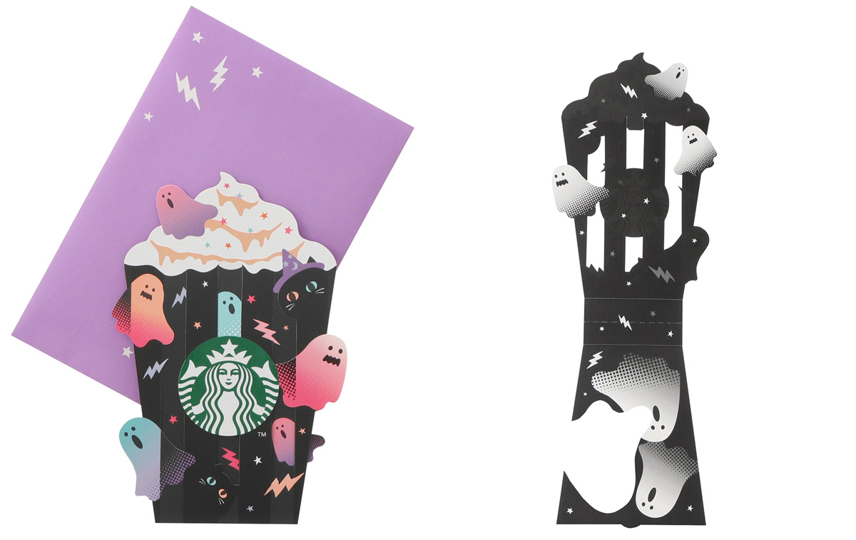 「ハロウィン2022 ビバレッジカード ゴースト」700円 【ドリンク引き換え有効期間】～2023年4月2日(日) 【ドリンク交換チケット】671円(店内利用)、658円(持ち帰り)までのドリンクと交換可能