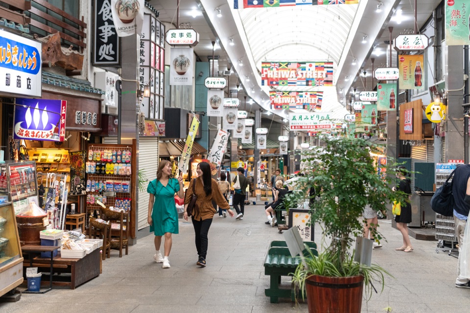 アーケードがあるので雨の日でも安心