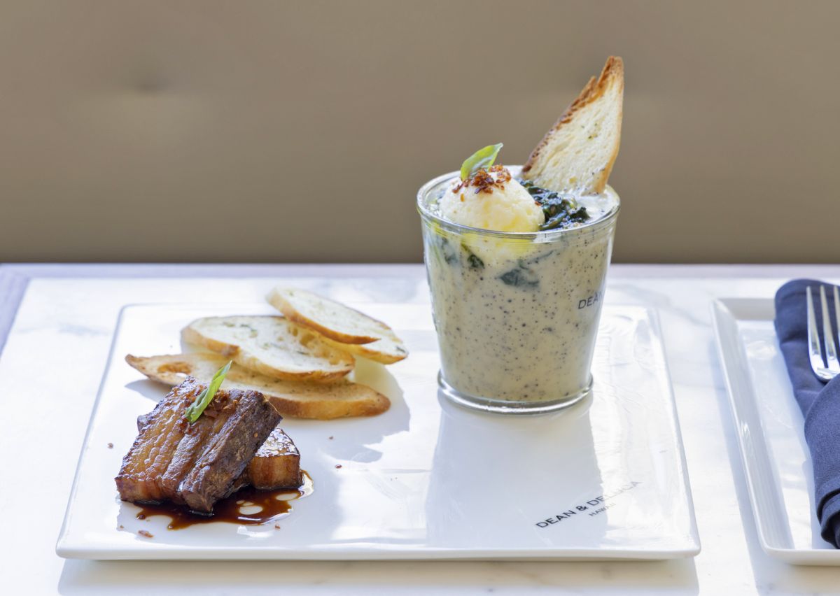 「トリュフ・ヴィシソワーズ・エッグオズモーシス」$20