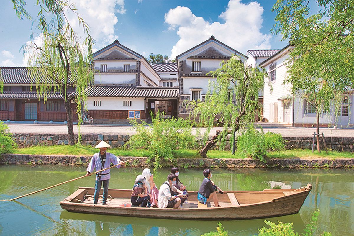 かつて物資輸送船が行き来した歴史がある倉敷川