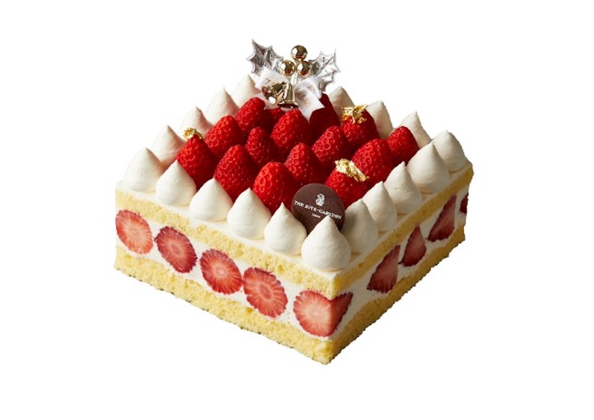 「ストロベリーショートケーキ」 縦横各9cm 5400円、縦横各12cm 6500円、縦横各15cm 8100円