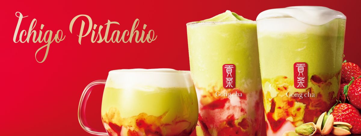 いちごピスタチオミルクティー&フローズンティー