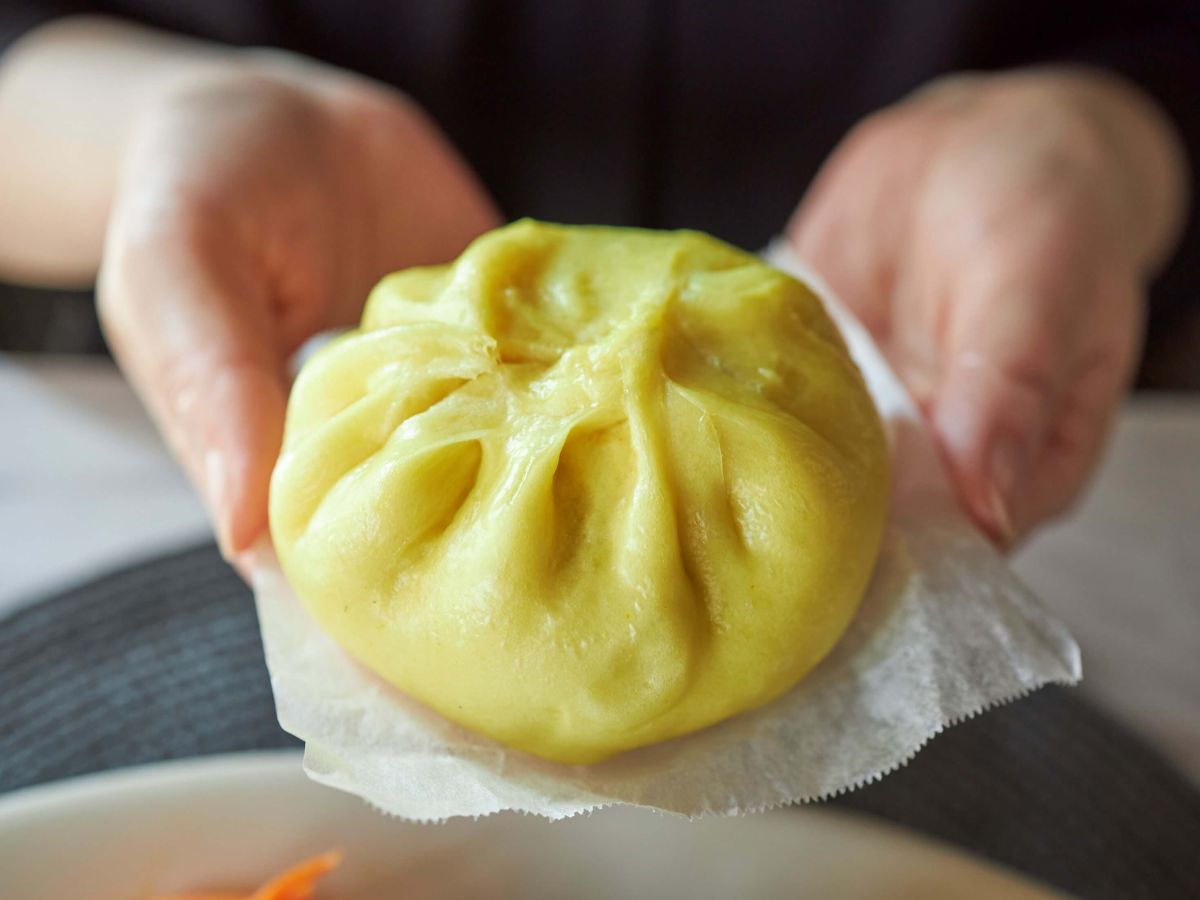 「モーニングBセット」の自家製中華まん