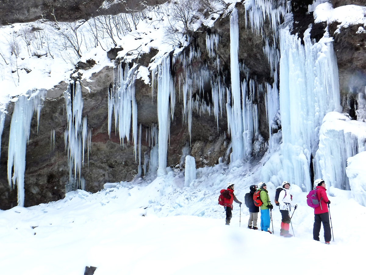 芸術のような氷柱に圧倒される、氷瀑トレッキングツアー
