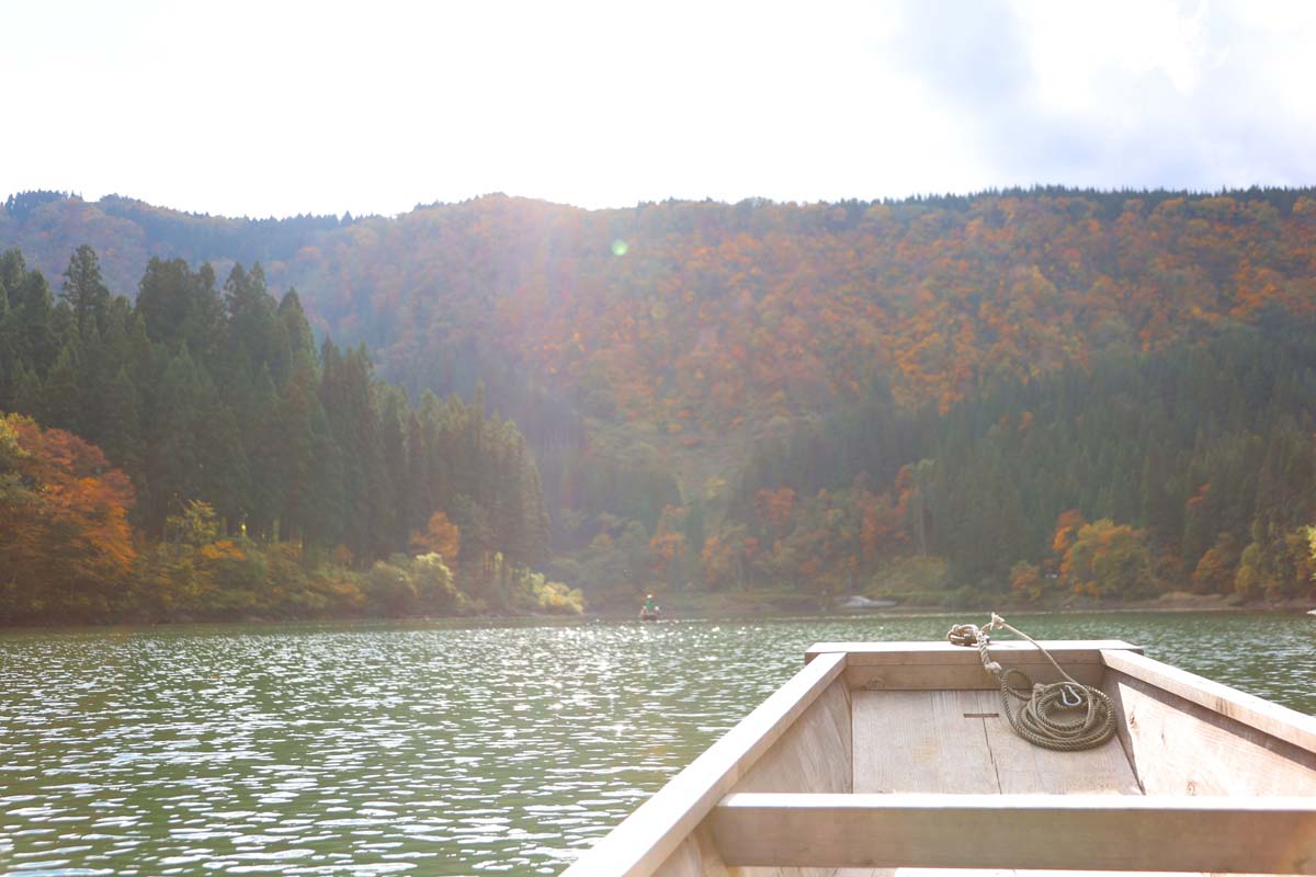 水面に太陽の光がきらめく