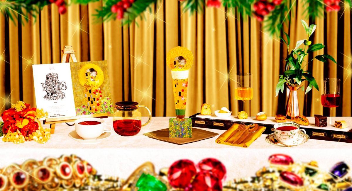 【メズム東京】名画を題材にしたアフタヌーンティー「アフタヌーン・エキシビジョン『キス（Kiss）』」はクリムトの代表作『接吻』がモチーフ！