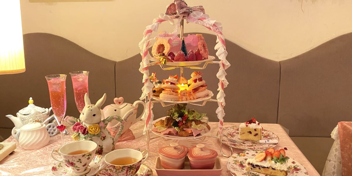 東京・目白「アコリット」2022年のクリスマスはピンクのアフタヌーンティー！史上最高のかわいさを満喫