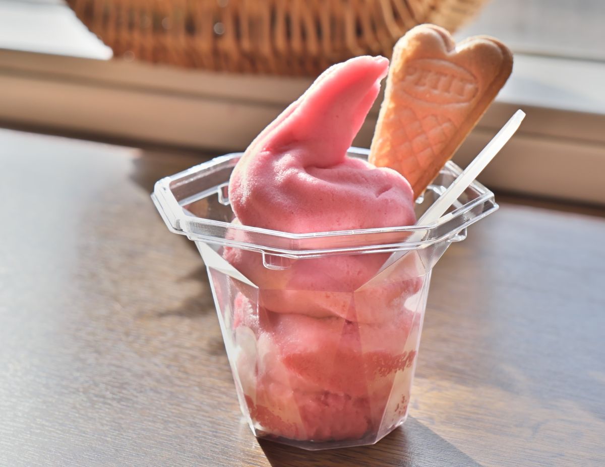 バラ＆ラズベリーのジェラート400円