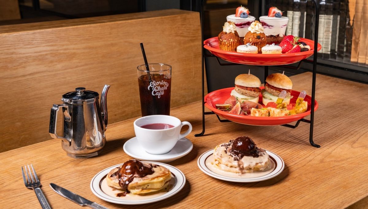 【GLORIOUS CHAIN CAFÉ渋谷】大人気のパンケーキとバーガーが楽しめるアフタヌーンティーセットが登場！【事前予約限定】