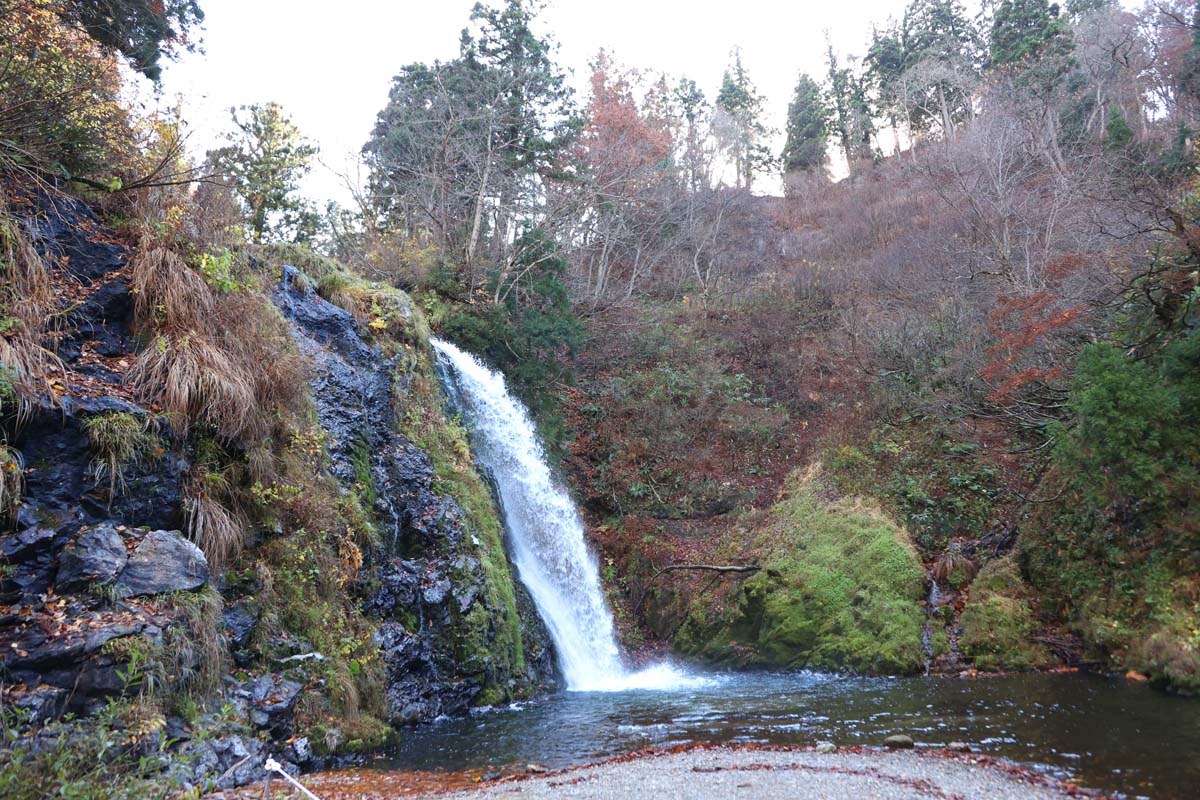 落差約22mの滝が見られる