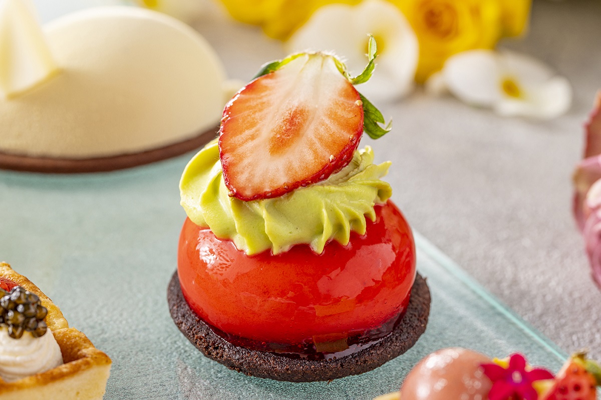 いちごとピスタチオのムース