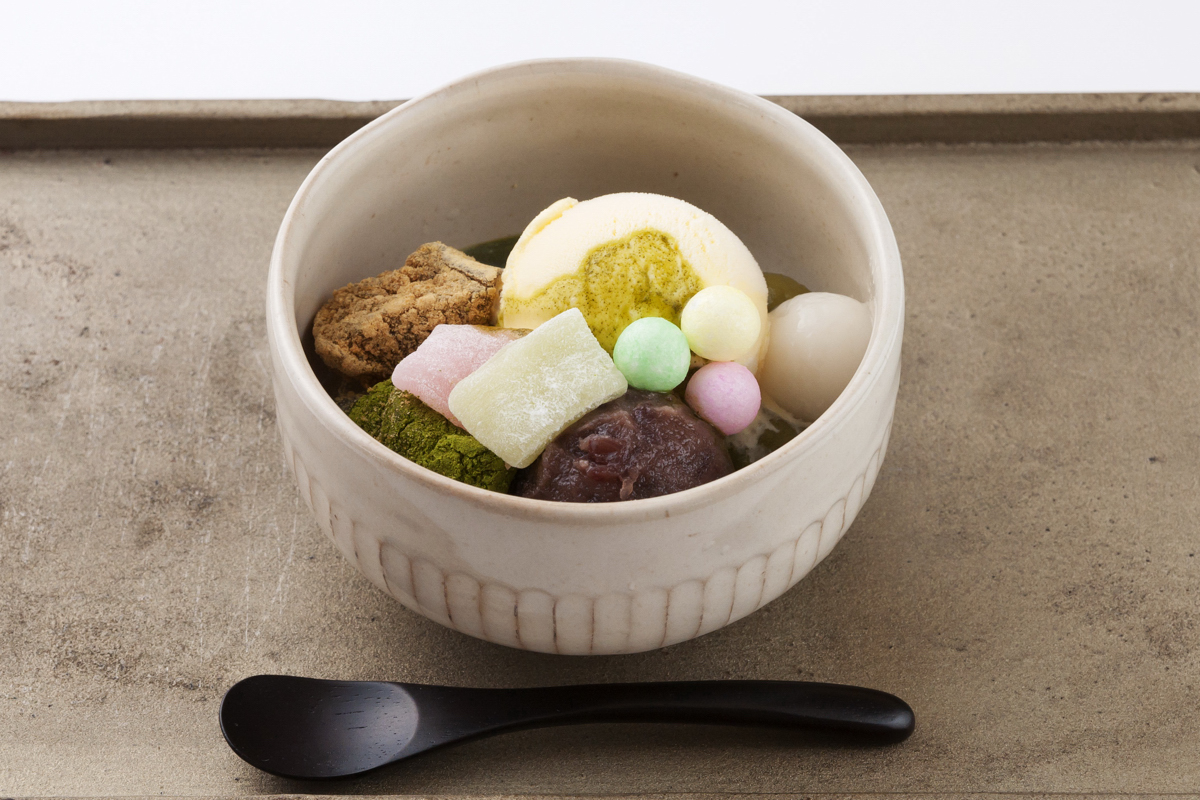 抹茶クリームあんみつ950円