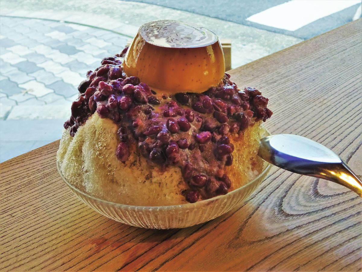 プリン「あずきミルクかき氷」1155円