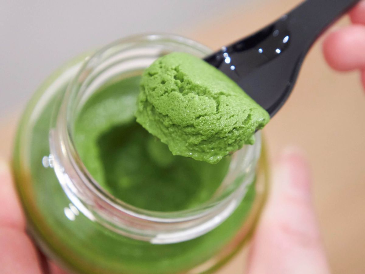 固めのテクスチャ－ですが、舌ざわりはとってもなめらか