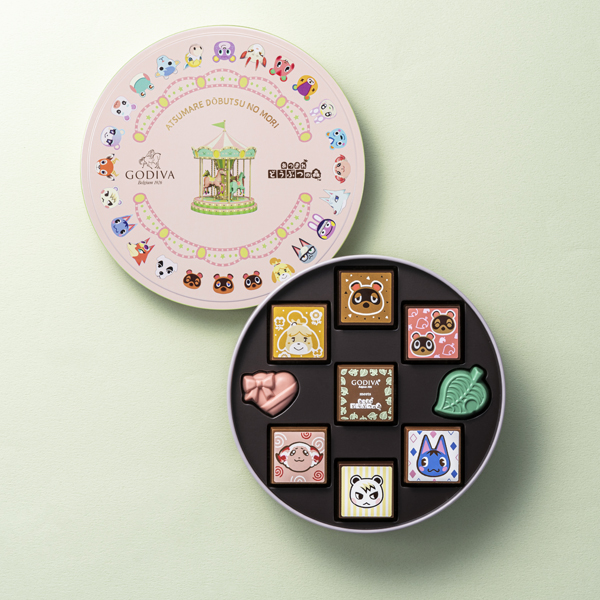 「ゴディバ meets あつまれ どうぶつの森 アソートメント （9粒入）」3240円