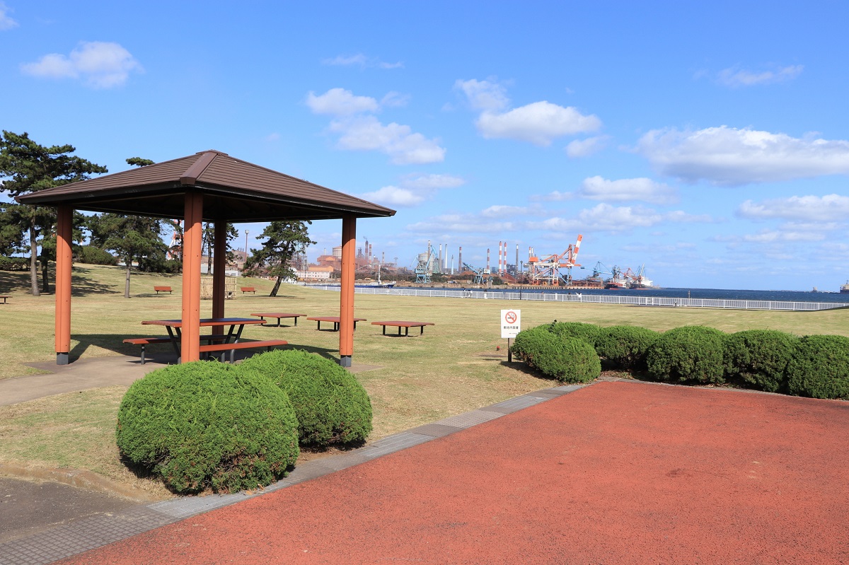昼間のみなと公園は神栖市民の憩いの場