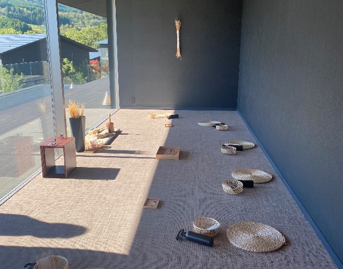 棚田を見ながら体験ができる