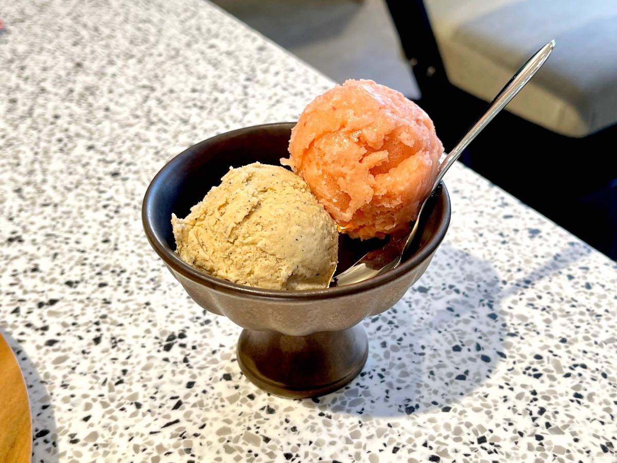 ティージェラートセット ドリンク代＋550円（ぐり焙じ茶、いちご東方美人茶）