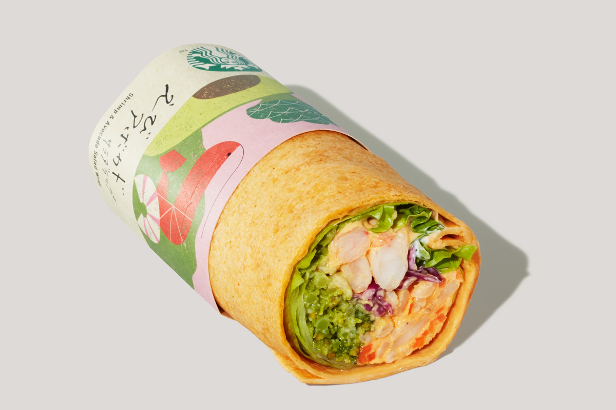 「えびアボカド サラダラップ」485円（リニューアル）