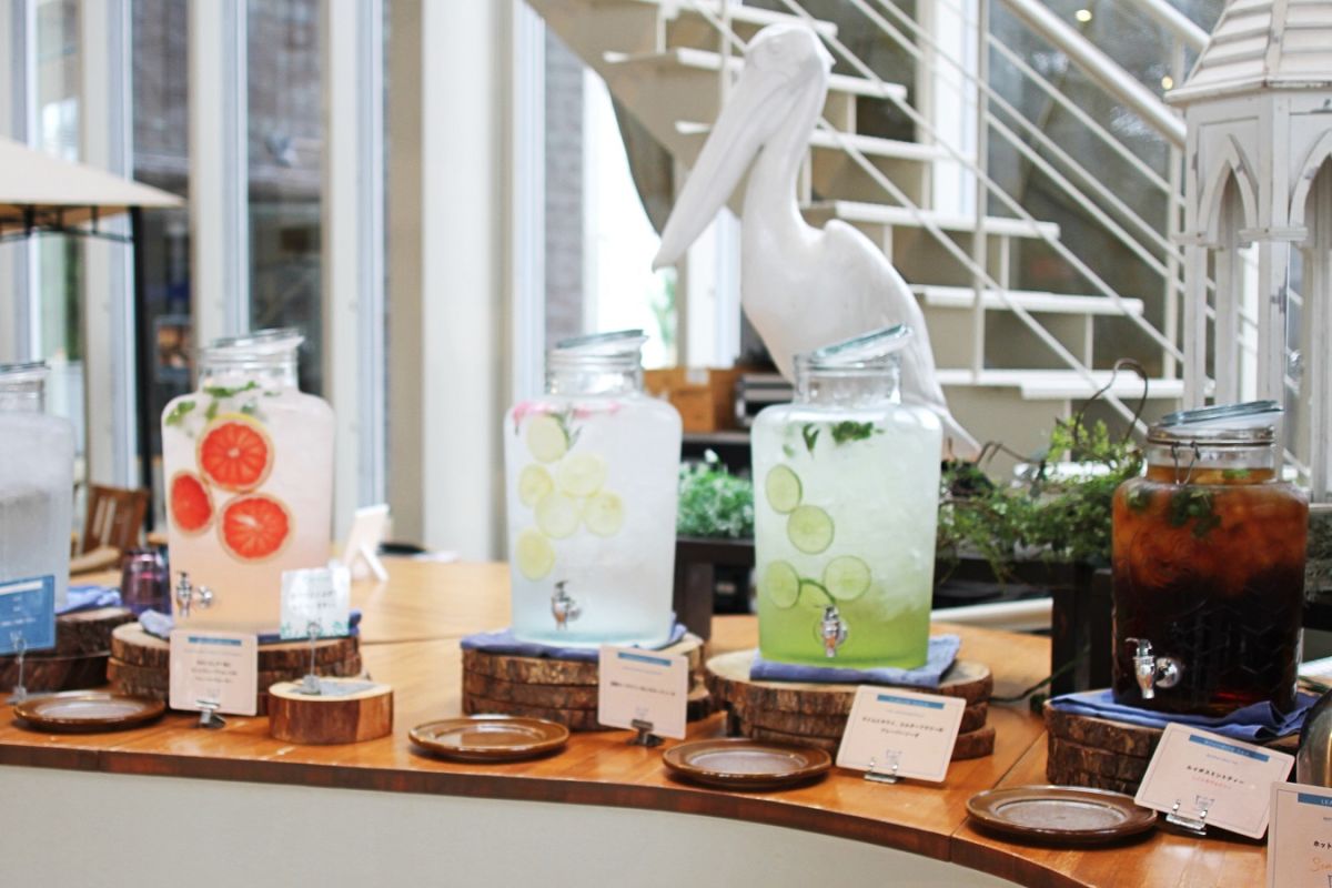 フレーバーウォーターも数種類から選べるのがうれしい