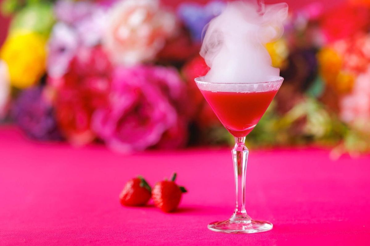 あまおうバブルモクテル（1500円）