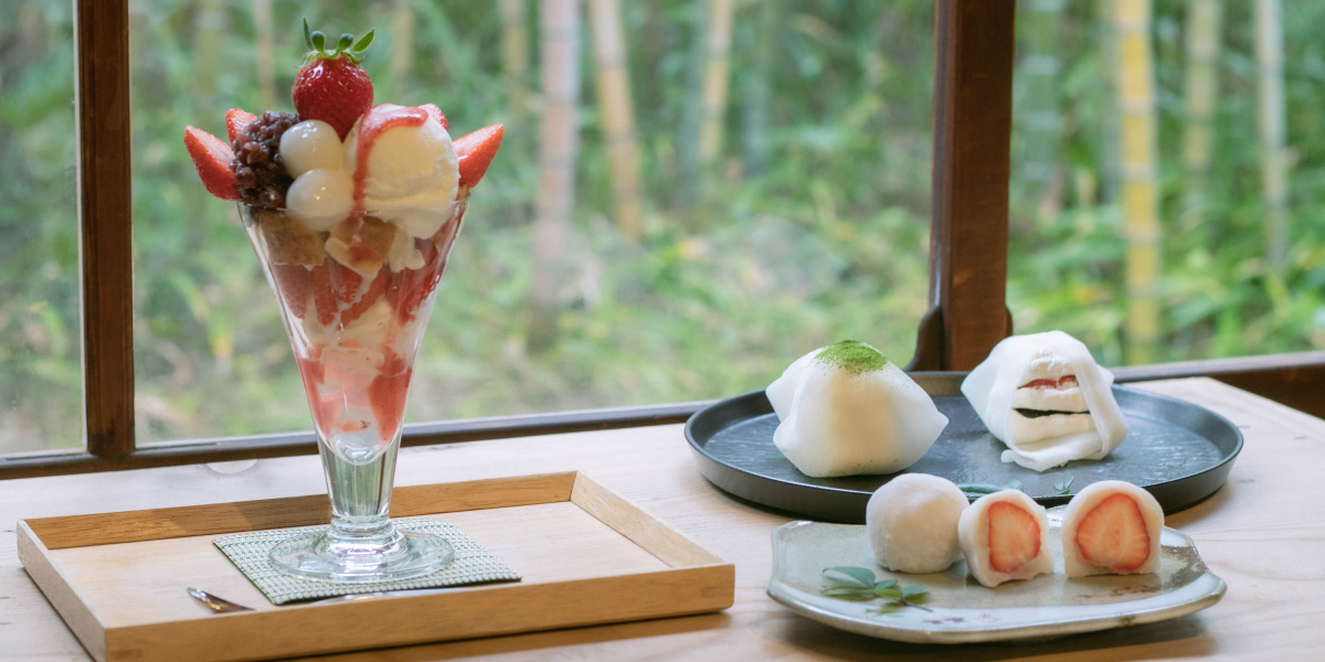 奈良の和カフェ「みやけ 旧鴻池邸表屋」のイチゴパフェ&イチゴ大福が至福のおいしさ♪