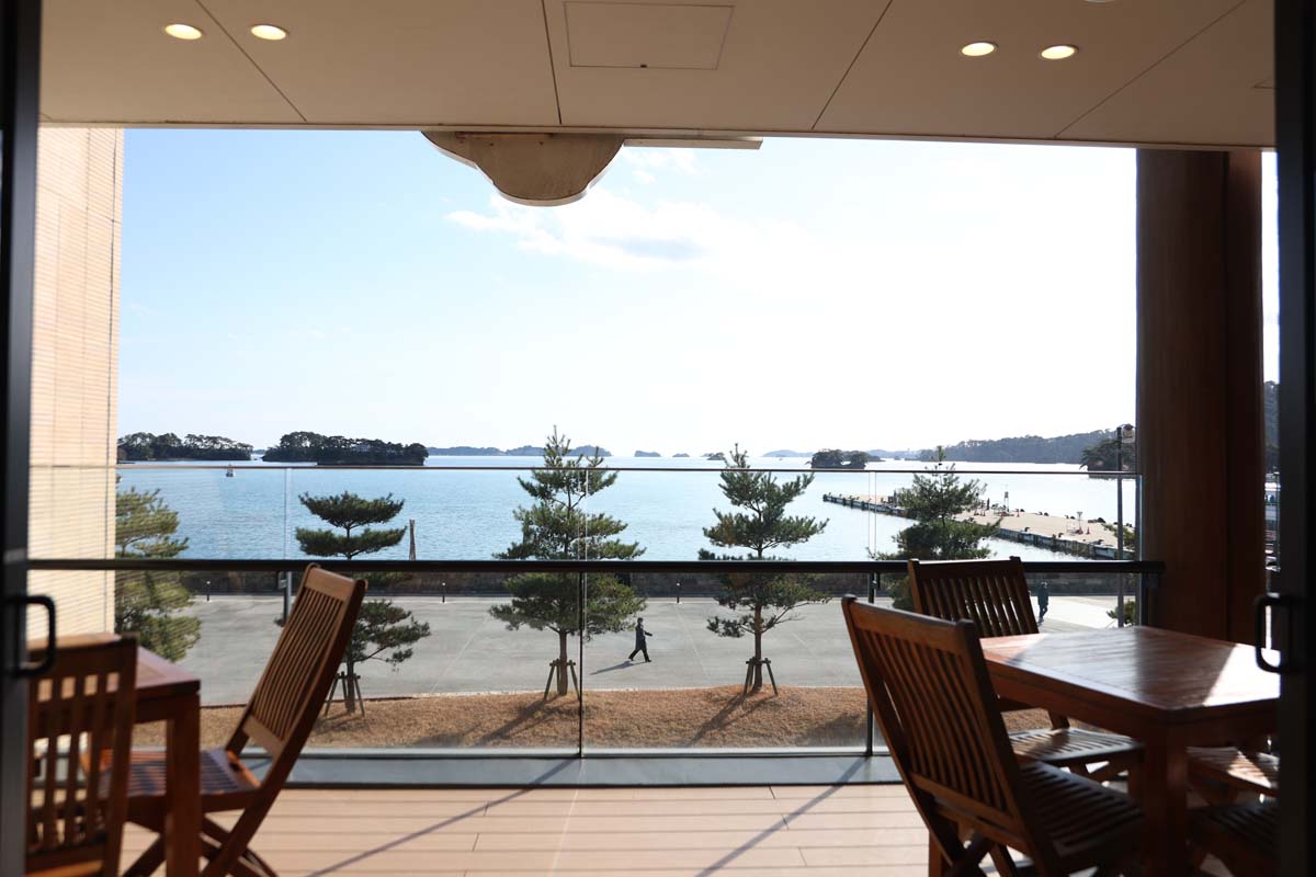 開放感のあるテラス席