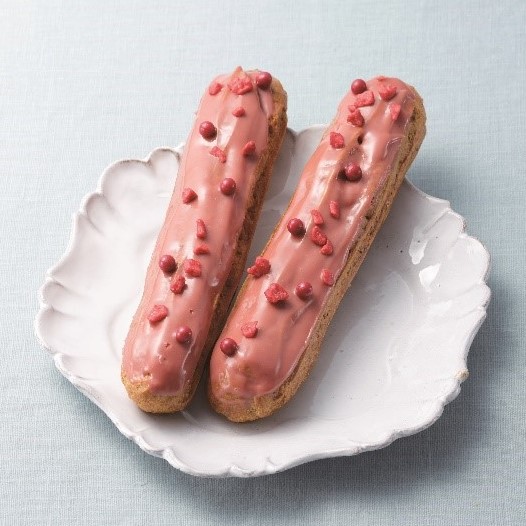 「カカオティエゴカン　エクレールショコラ・フランボワーズ」　378円<br />※2月5日（日）まで、各日午後2時からの販売、各日30本限り