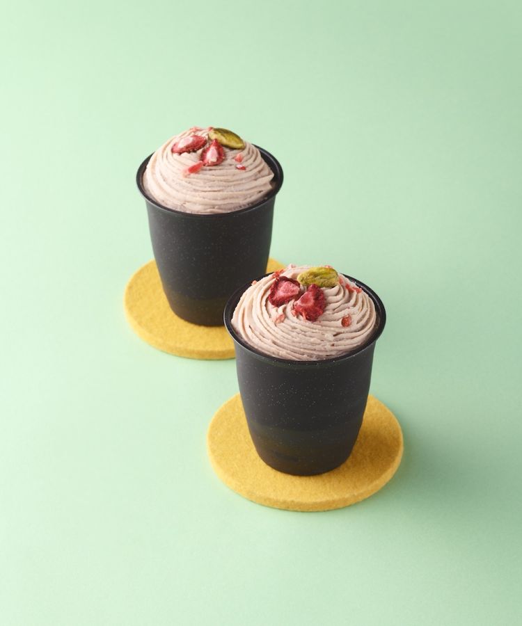 「信州伊那栗の苺モンブラン」540円／信州 里の菓工房