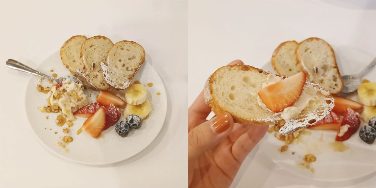 自家製バターチーズとフルーツのピンチョス 880円