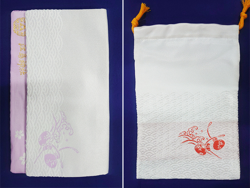 「御朱印帳袋」袱紗型 2000円、巾着型 1500円