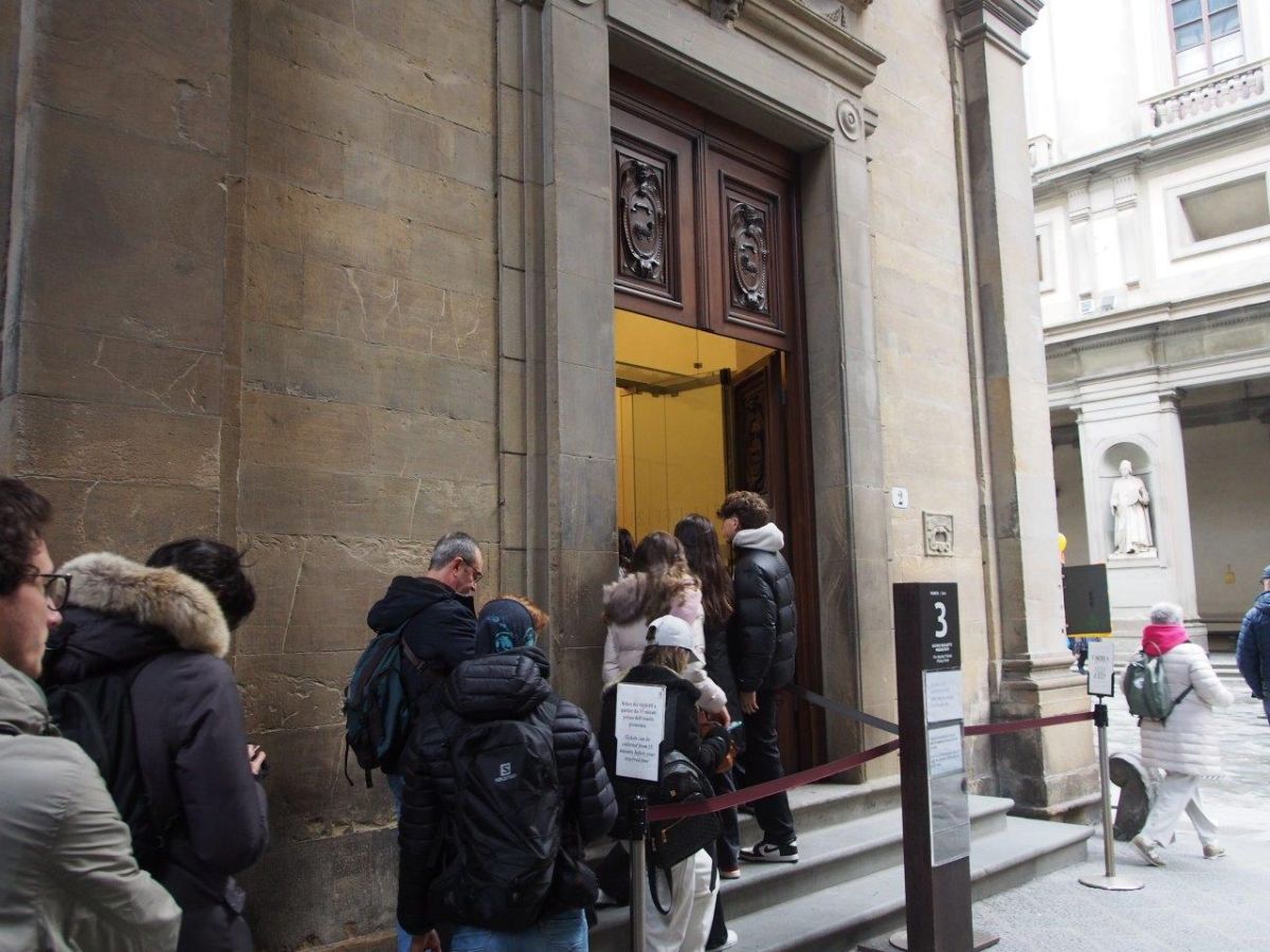 ウッフィッツィ美術館に到着したら、まずは3番窓口に行きます