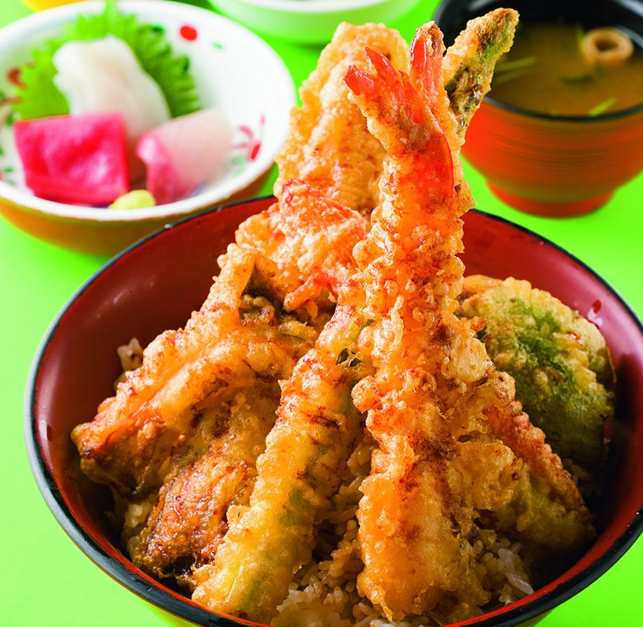 特製天丼 お刺身付　2380円（海老善）