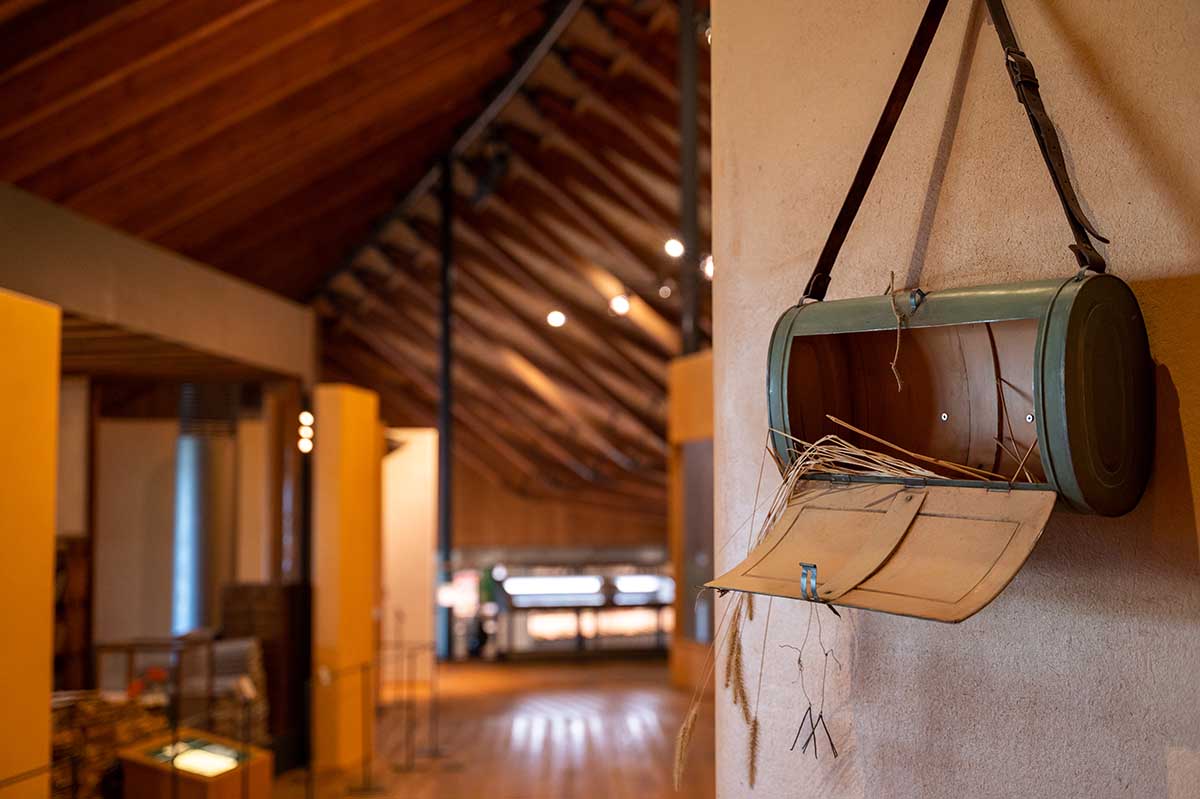 採集した植物を入れる胴乱など愛用の品も展示