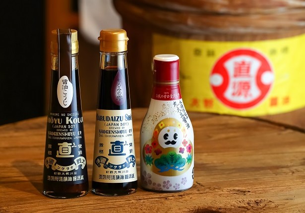 「もろみの雫 醤油糀・もろみの雫・木桶仕込み 丸大豆醤油」