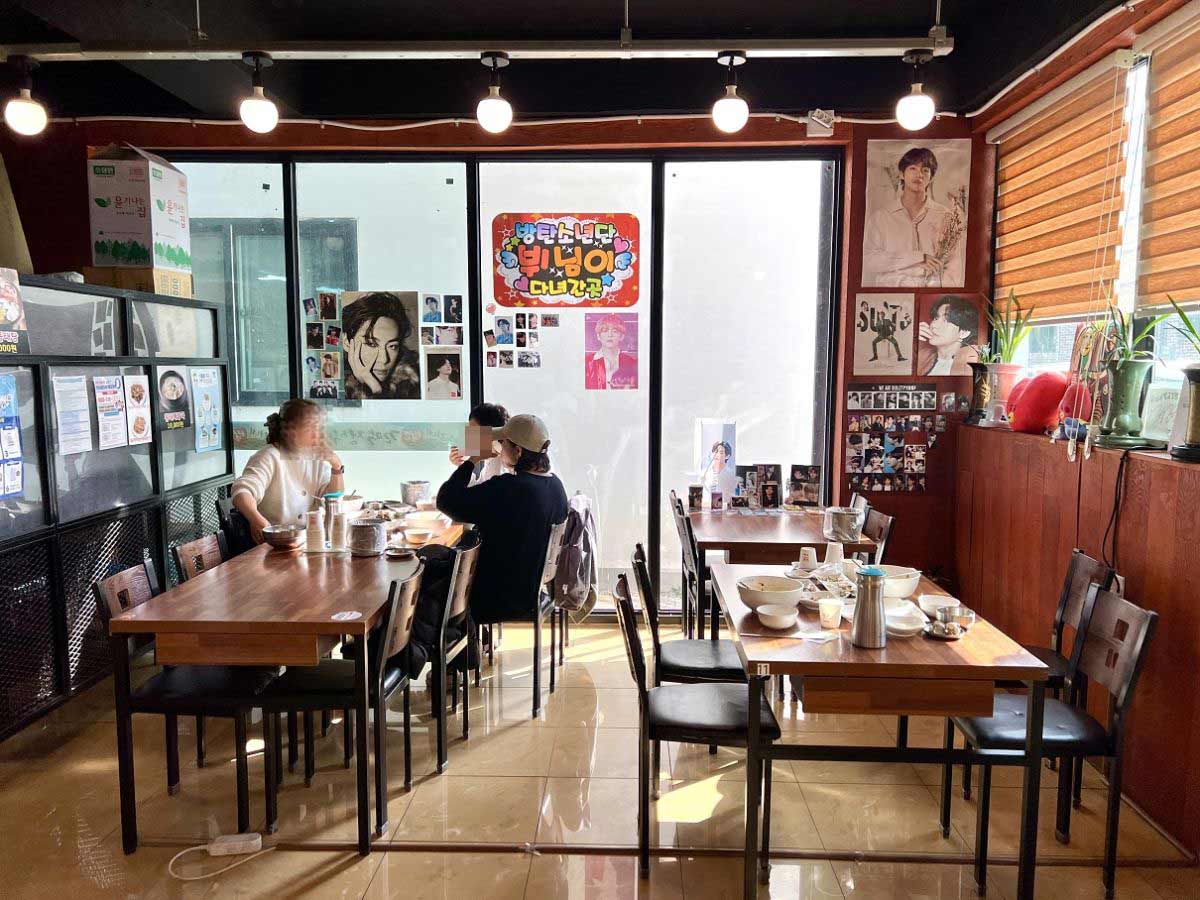 Vがドライブ中に立ち寄ったコマッ(ハイガイ)専門店の「ユリネボルギョコマッチッ」